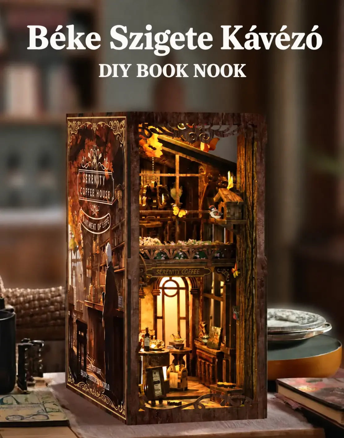 Béke Szigete Kávéház - DIY Book Nook