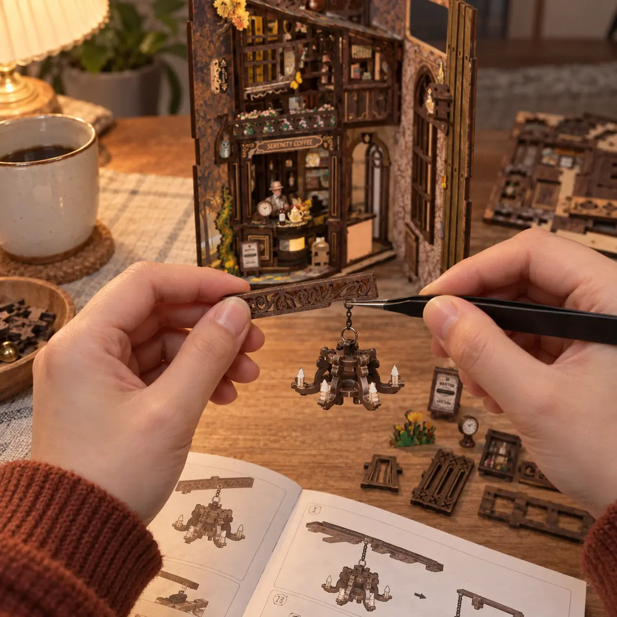 Béke Szigete Kávéház - DIY Book Nook
